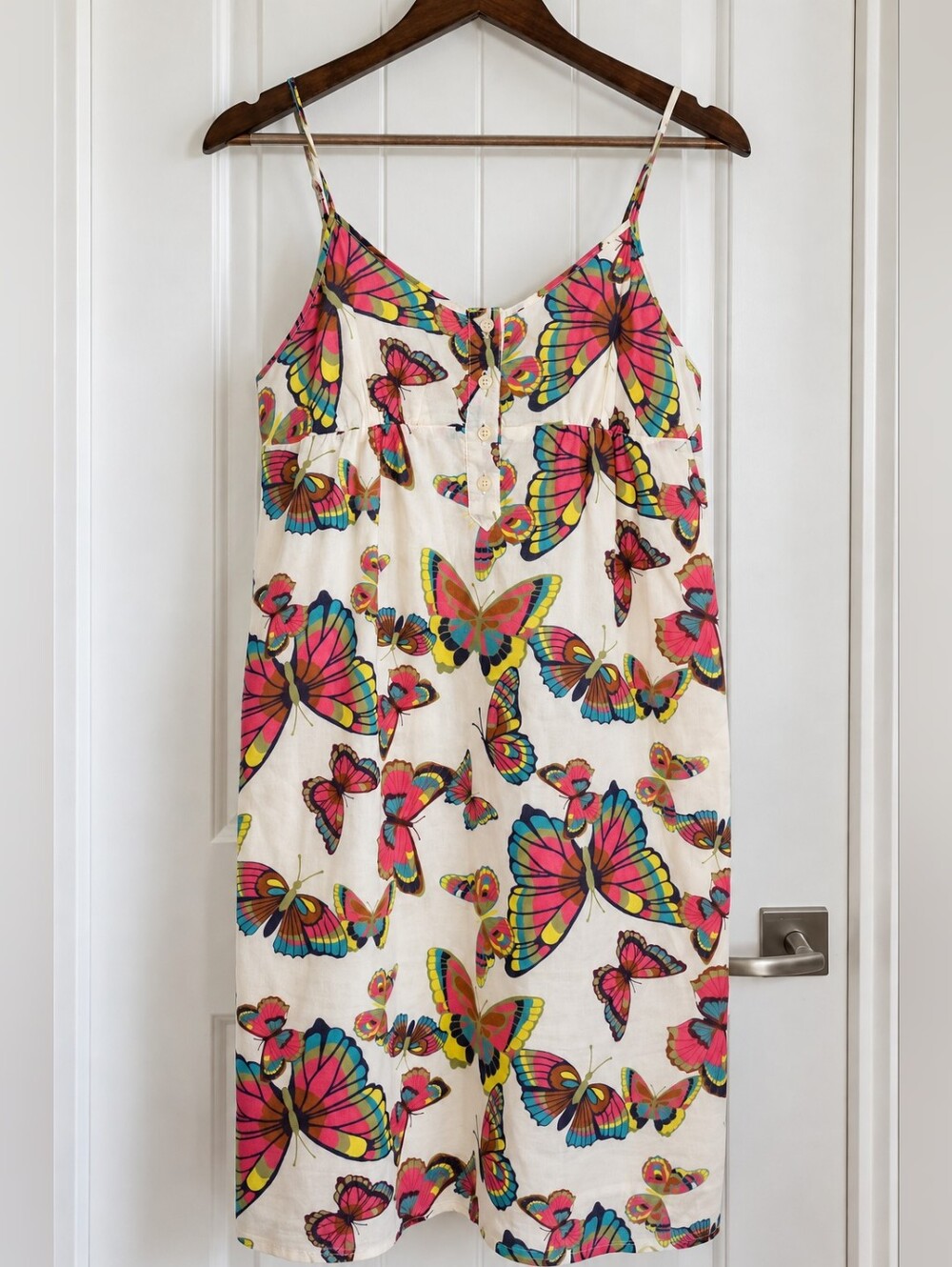 Old Navy Butterfly Print Cotton Sundress Women’s Small S Spaghetti Strap Pocket
